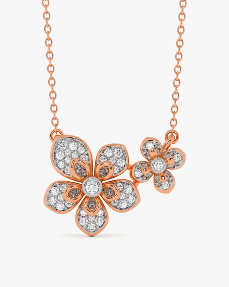 Eclectic Floral Diamond Necklace