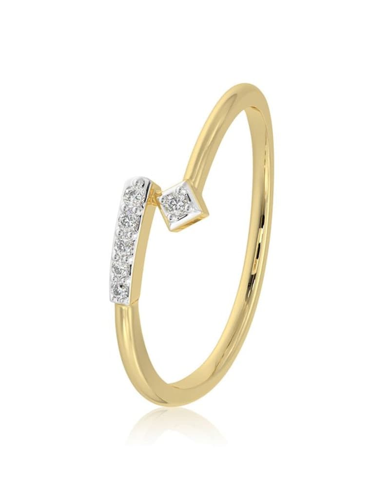 Linear Glow 9KT Yellow Gold Diamond Ring