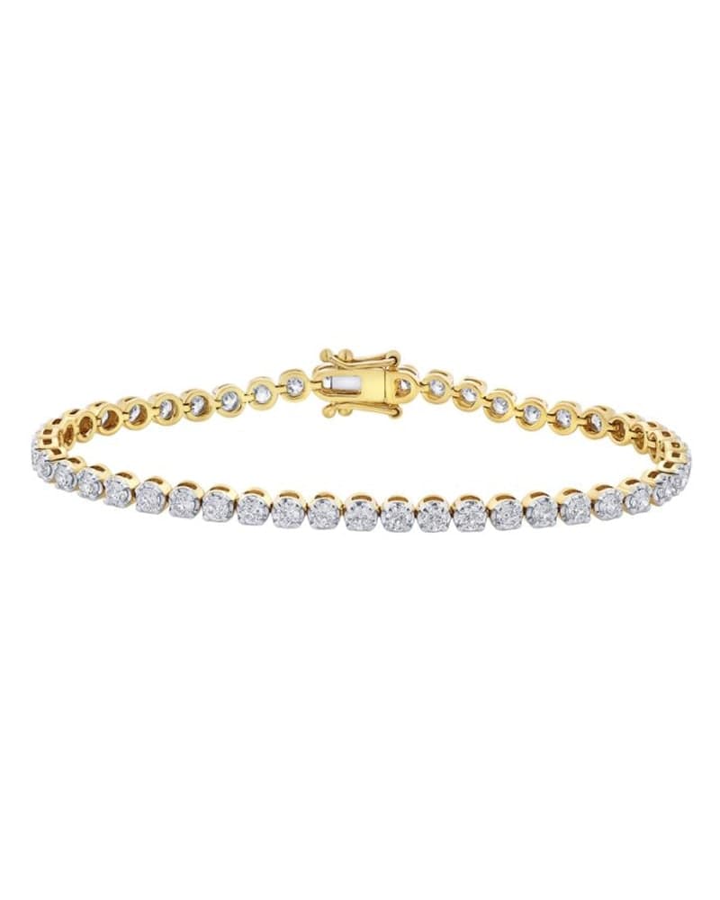 Radiant 18KT Yellow Gold Crown Star Bracelet