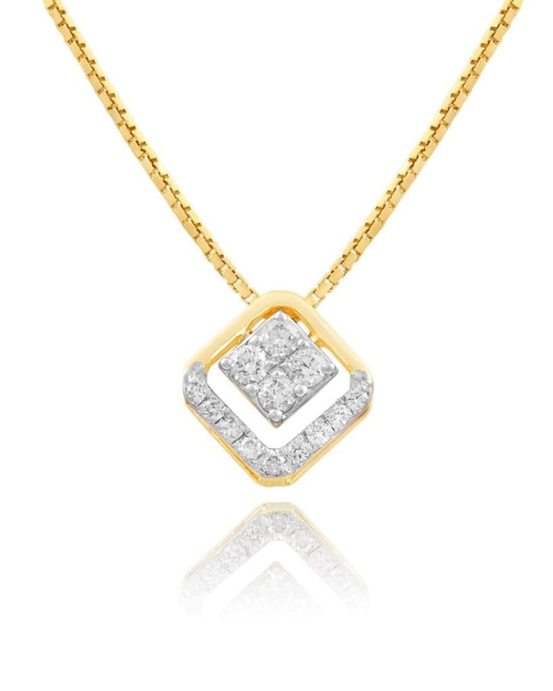 Versatile Glory 9KT Yellow Gold Diamond Pendant